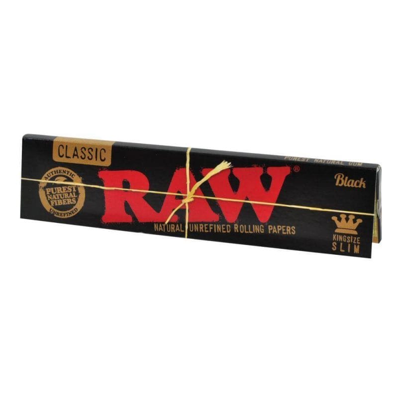 RAW King Size Slim Black rolling papers - 143