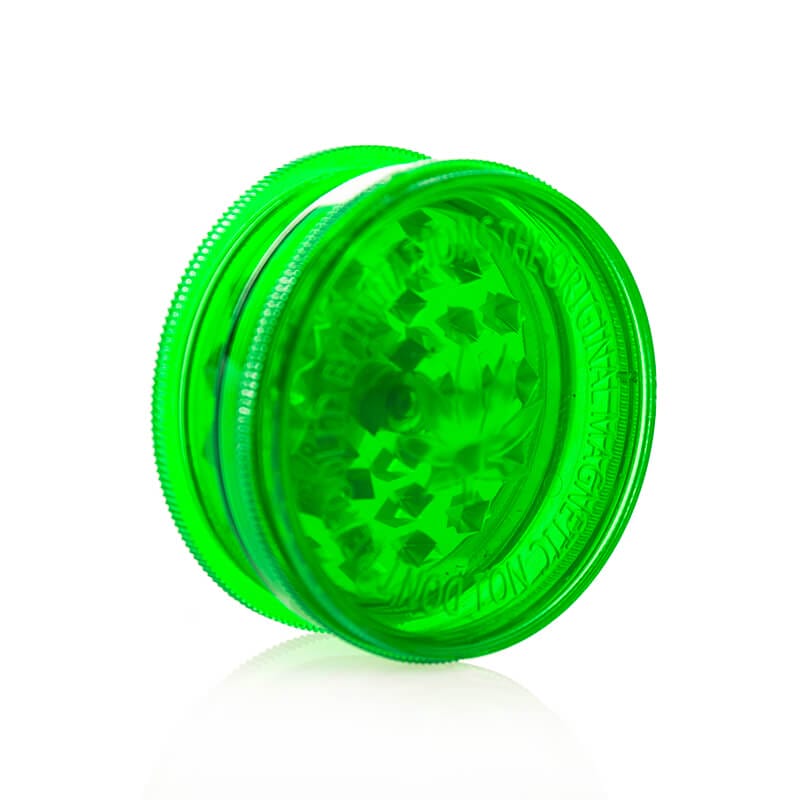 Hand-held plastic grinder with cannabis leaf coil - 143