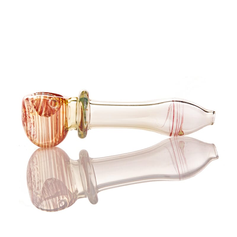 Hand-blown glass pipe “Stripes” - 143