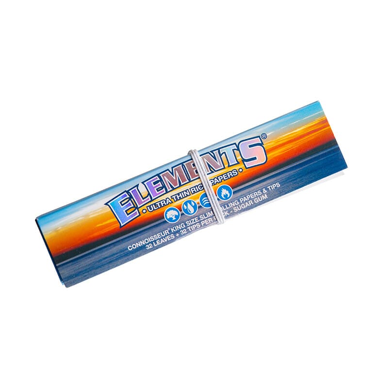 ELEMENTS King Size Slim Blue rolling papers with filters - 143