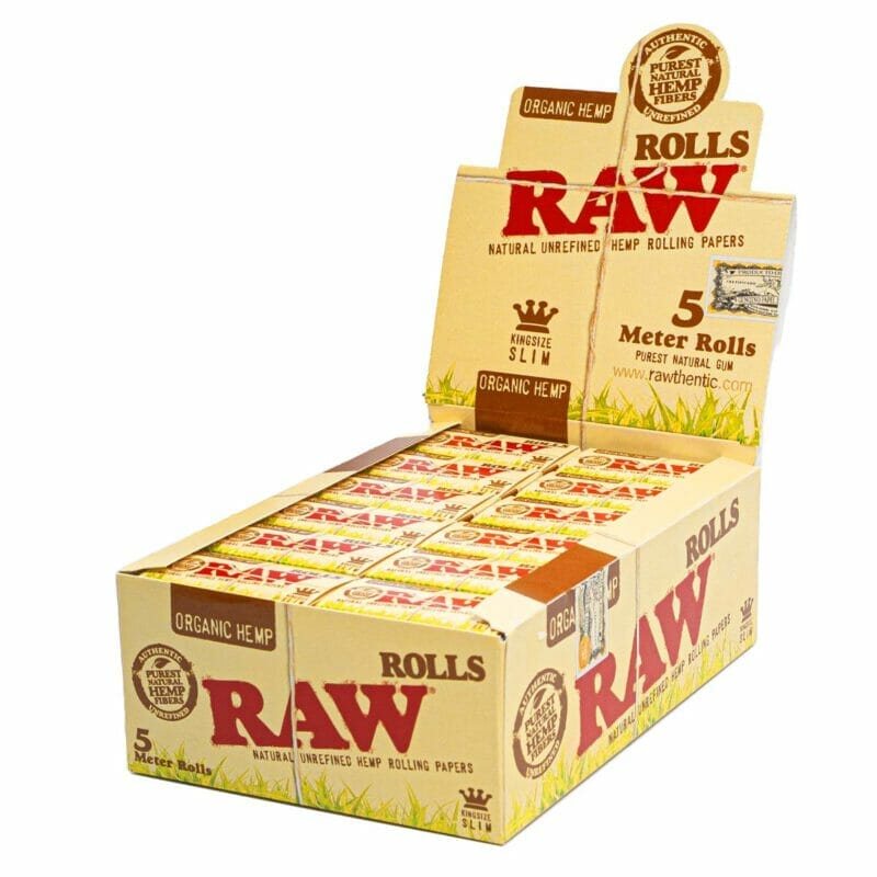 RAW Organic Hemp Rolls 5m (24pcs/display) - 143