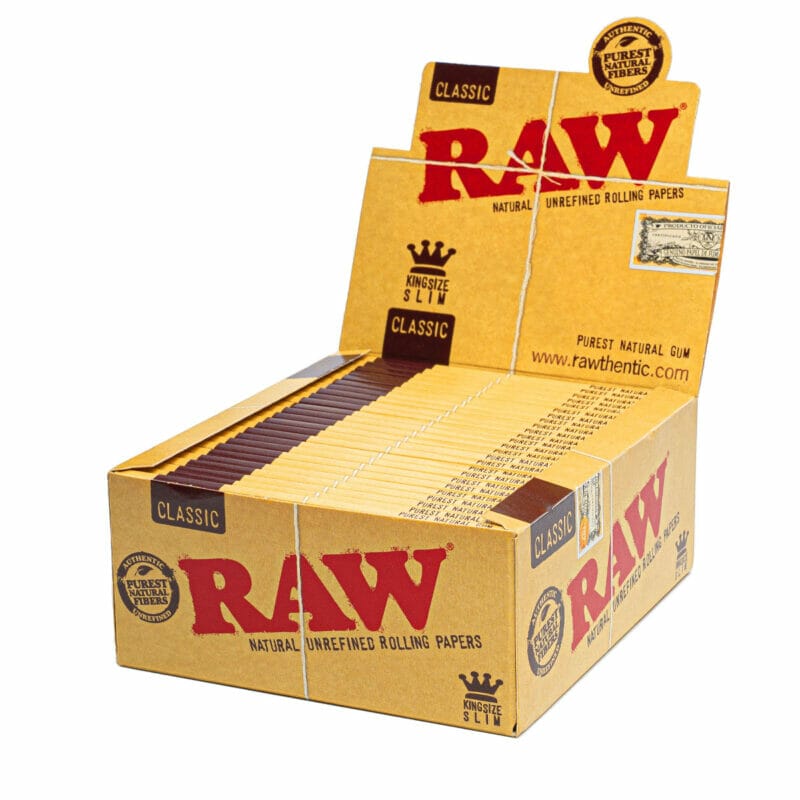 RAW Kingsize slim rolling papers (50pcs/display) - 143