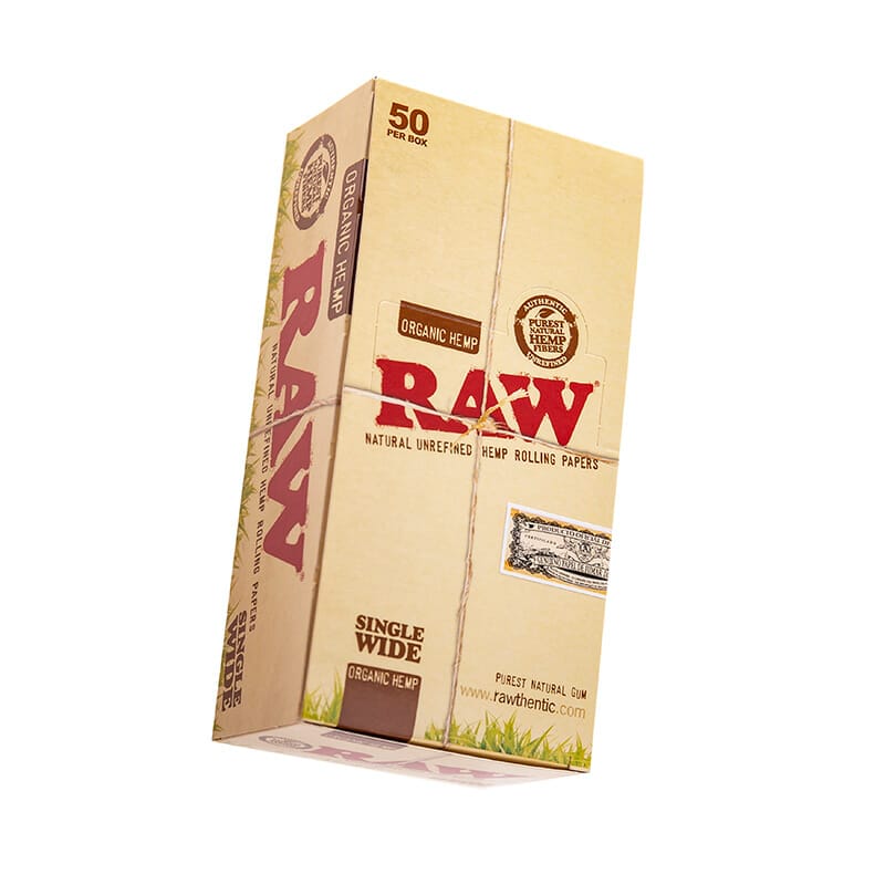 RAW Organic Single Wide rolling papers (50pcs/display) - 143