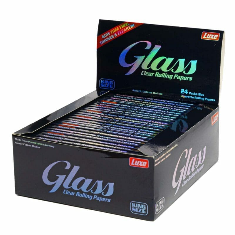Luxe Glass Kingsize slim rolling papers (24pcs/display) - 143